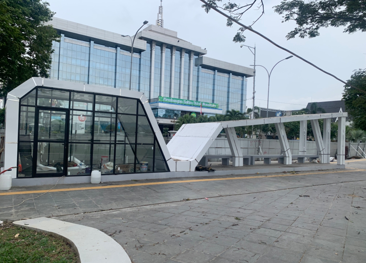 KALTIMPOST.ID, Masyarakat terus menunggu pembukaan RTH Teras Samarinda. Sebab rencananya di sana tersedia fasilitas amplitheater yang mirip Marina Bay Sands di Singapura. (FOTO: KALTIM POST)