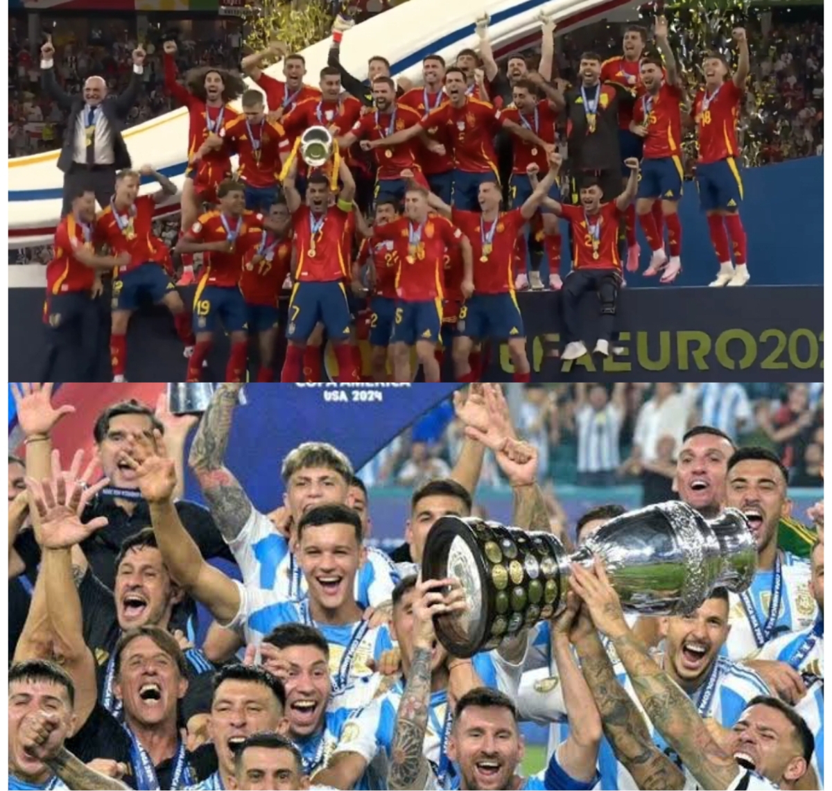 SIAPA TERBAIK: Spanyol vs Argentina bakal menjadi pertandingan menarik dalam duel Finalissima 2025. Gengsi juara Euro 2024 dan Copa America dipertaruhkan. (FOTO: IST)
