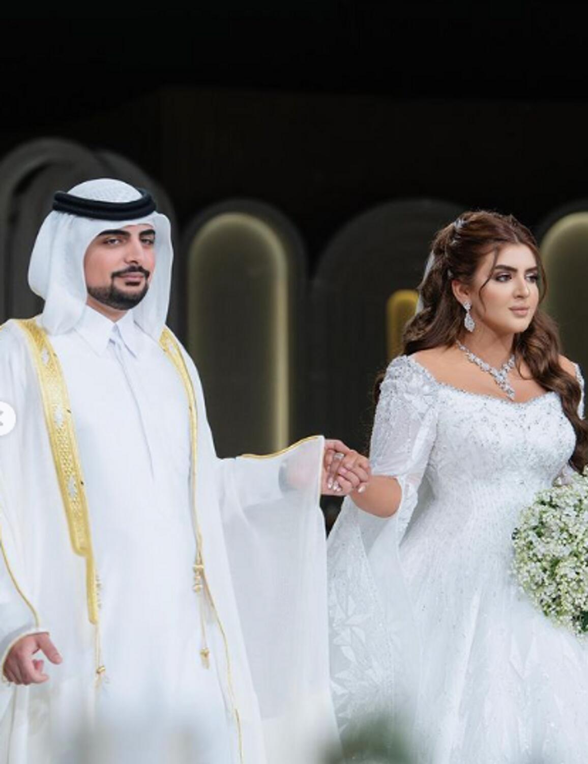 BERCERAI: Foto pernikahan Putri Dubai Sheikha Mahra dan suami. Setelah 14 bulan kemudian, Mahra menceraikan suaminya via Instagram.