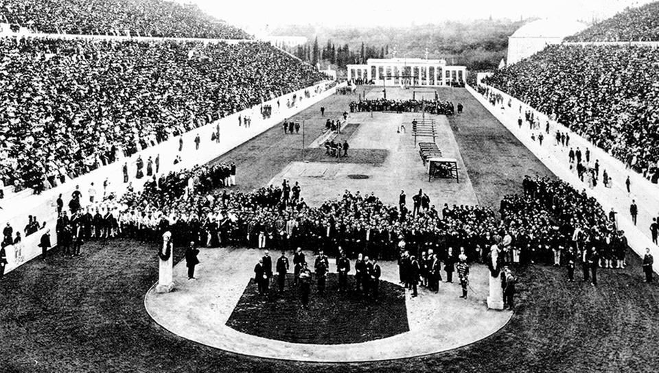 TERBATAS: Upacara pembukaan Olimpiade Athena 1896, jumlah peserta dari negara yang ikut kalau itu jauh lebih sedikit dibandingkan Olimpiade 2024 Paris. (FOTO: WIKIPEDIA)