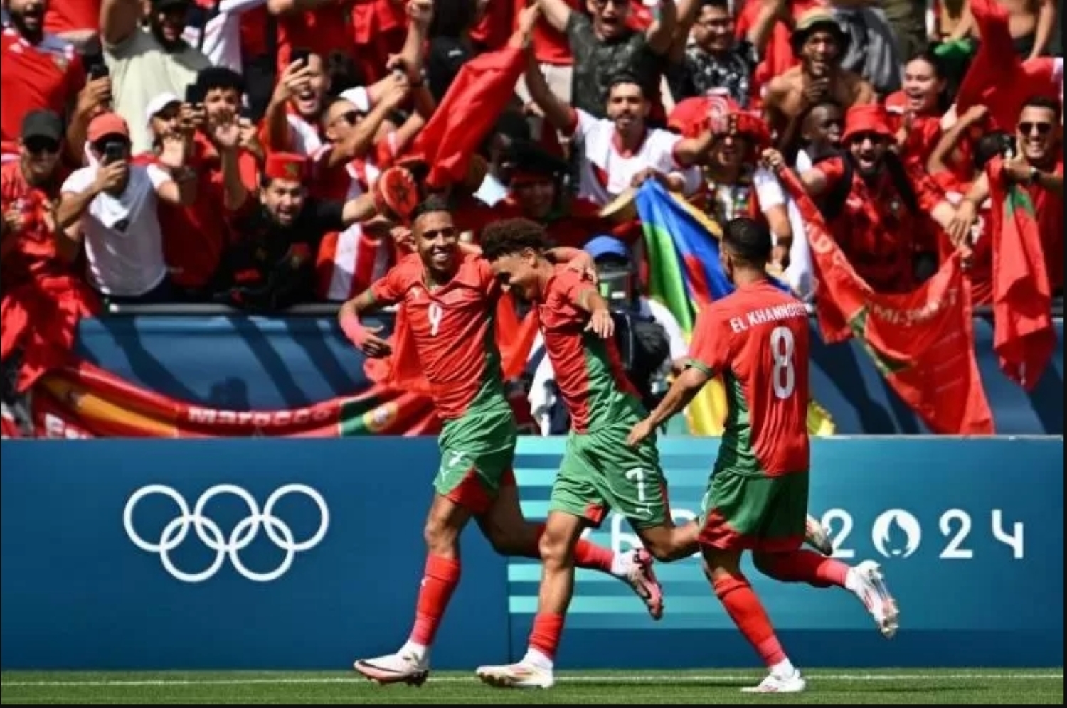 KONTROVERSI: Laga kemenangan Maroko atas Argentina yang menjadi kontroversi di Olimpiade 2024.