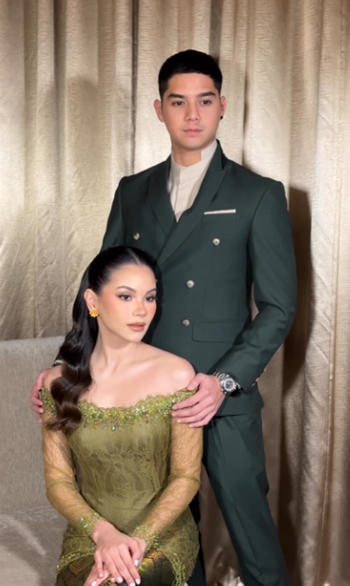 Al Ghazali dan Alyssa Daguise di Pernikahan Thariq dan Aaliyah.