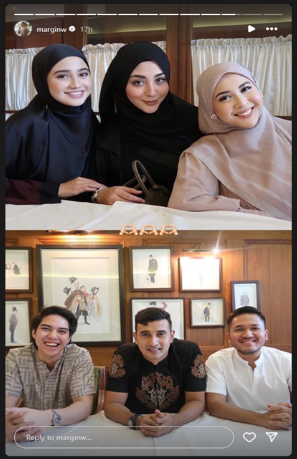 Kebersamaan Margin dengan Syifa Hadju dan El Rumi yang diunggah Senin, 29 Juli 2024.