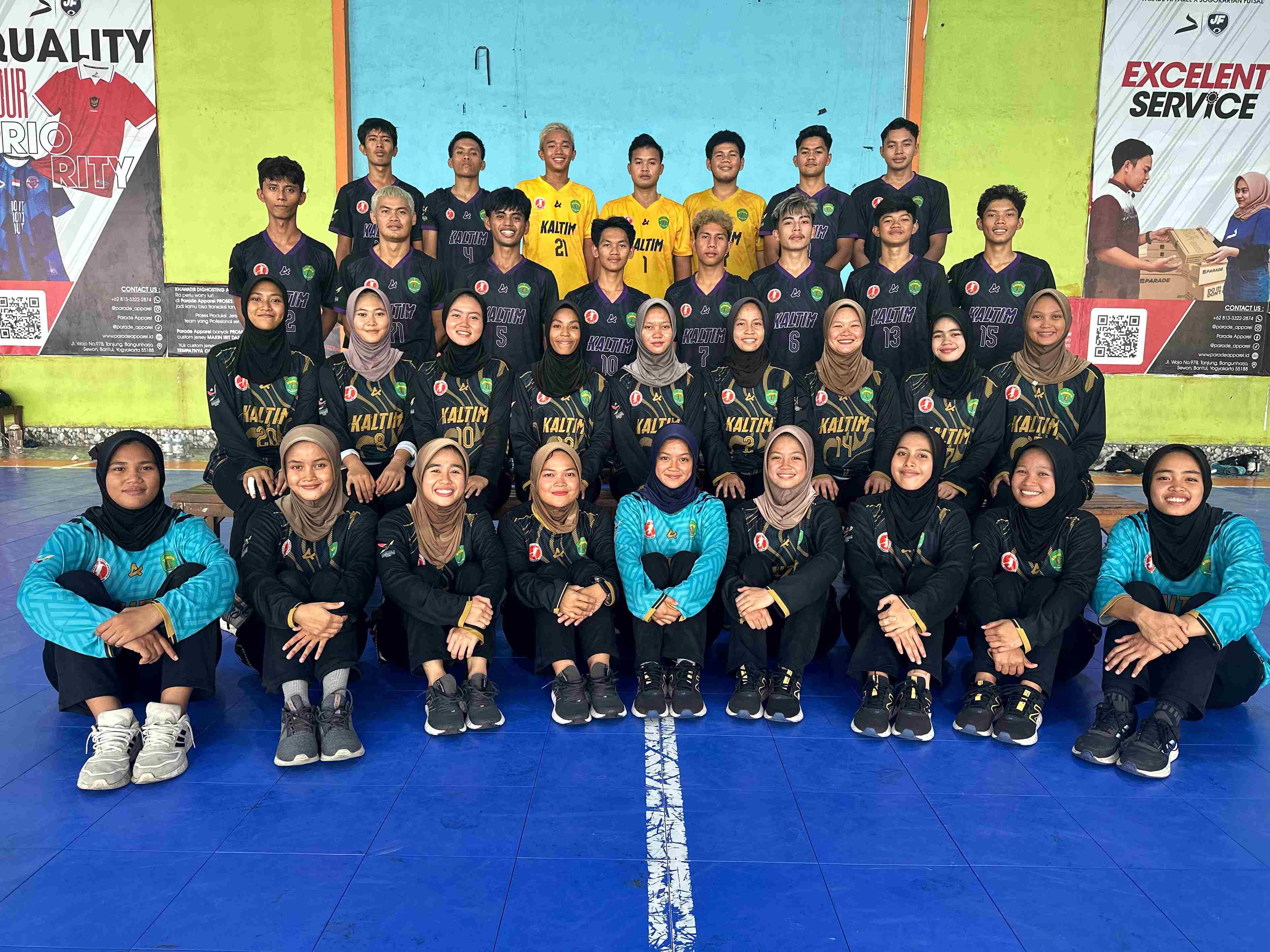 PERCAYA DIRI : Skuad bola tangan Kaltim kian percaya diri usai menjalani pelatihan di Jogjakarta selama kurang lebih dua bulan.