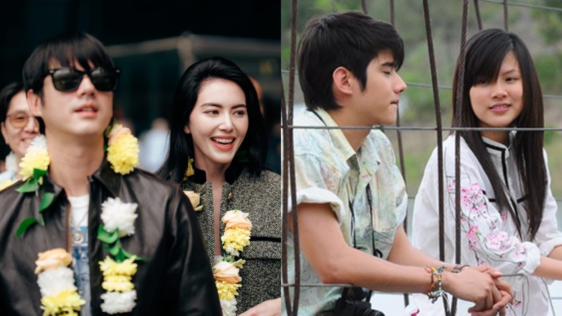 Pemeran film Pee Mak, Mario Maurer dan Davika Hoorne, tiba di Jakarta menghadiri gala premiere Kang Mak from Pee Mak, Sabtu (3/8/2024).