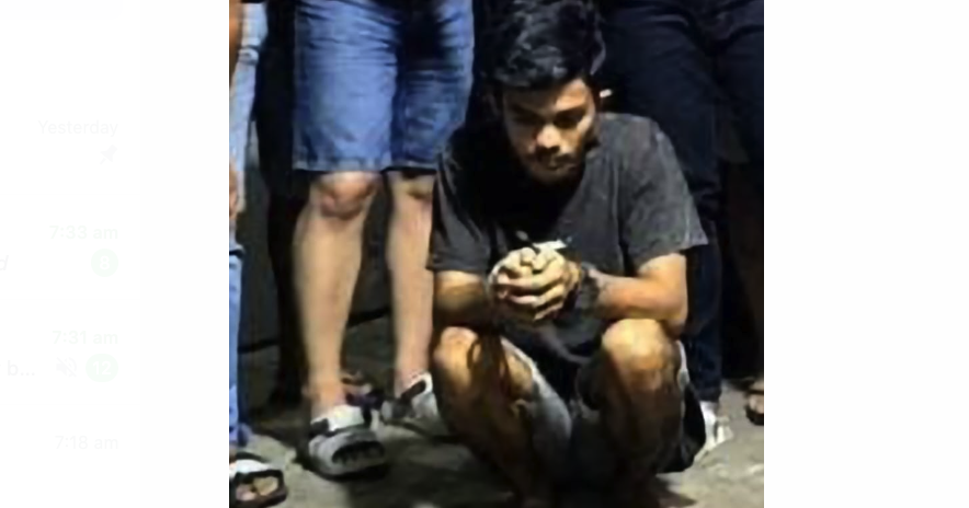 KEJI: Tersangka AI saat diamankan petugas.