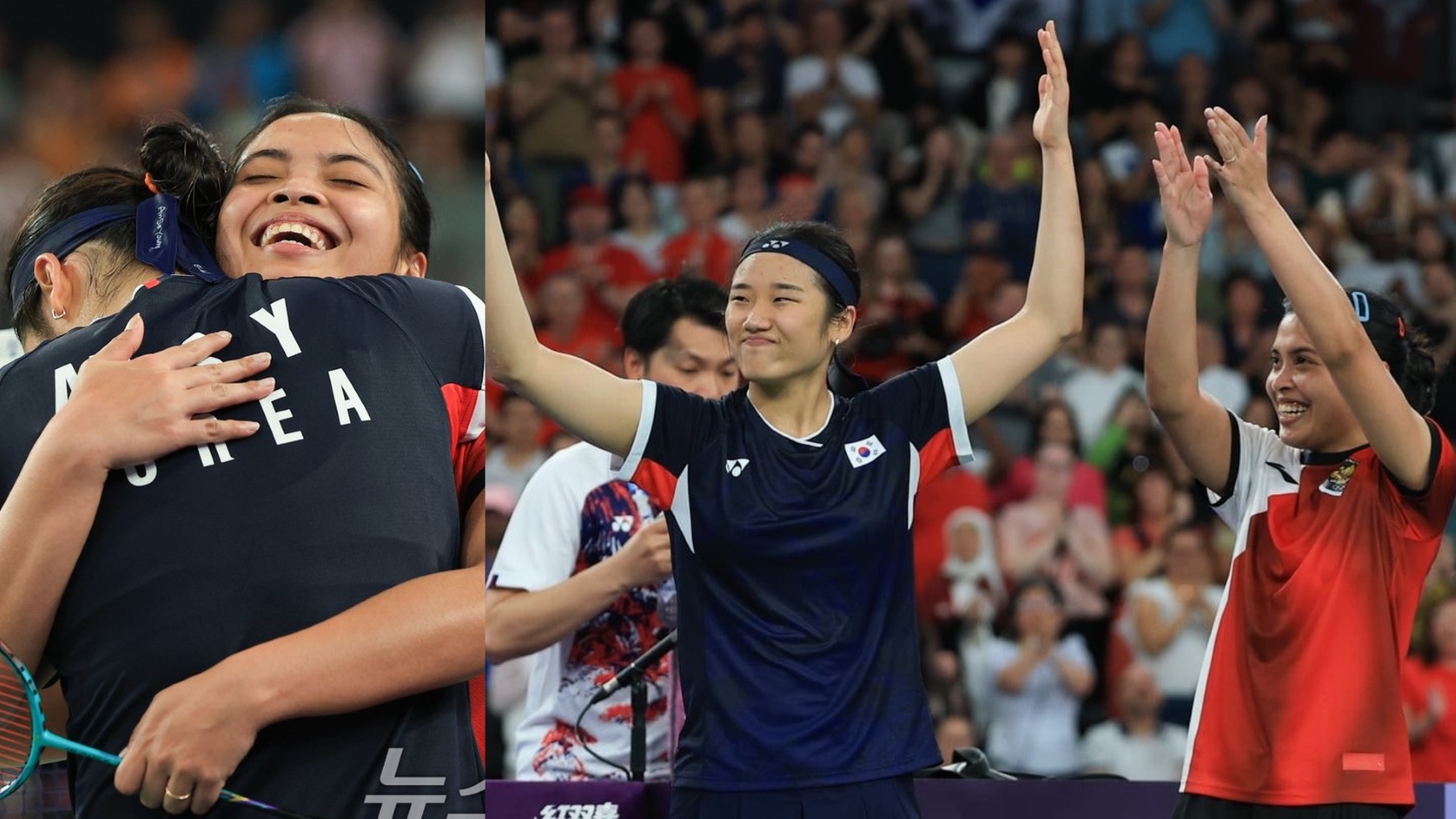Gregoria Mariska setelah laga semifinal, dengan kemenangan milik An Se Young . Jorji sumbang perunggu pertama Indonesia di Olimpiade Paris 2024.
