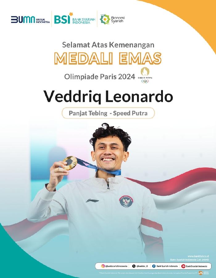 Veddriq Leonardo, atlet panjat tebing Indonesia peraih medali emas di Olimpiade Paris 2024