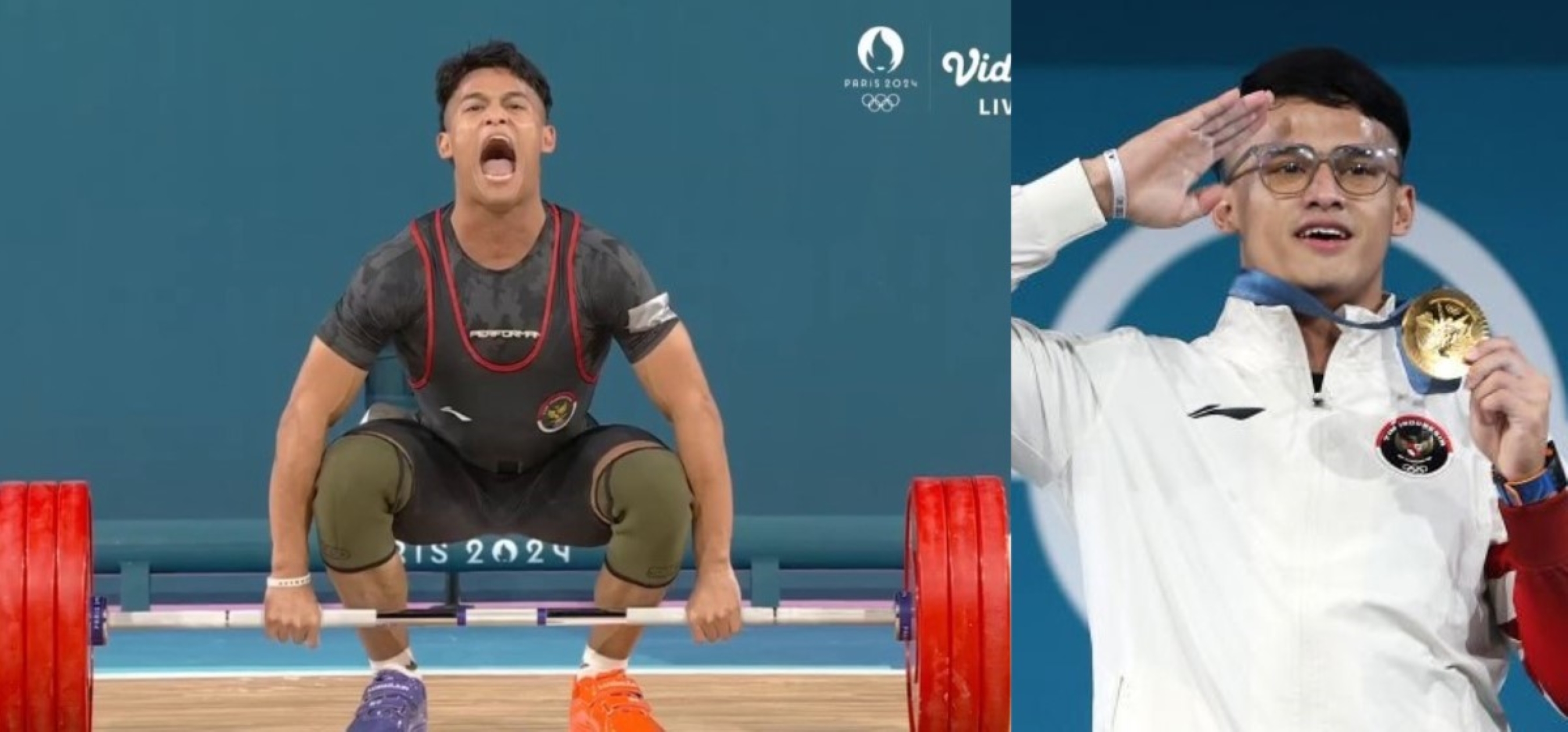 Rizki Juniansyah mempersembahkan emas kedua untuk Indonesia di Olimpiade 2024 Paris, Jumat dini hari WIB.