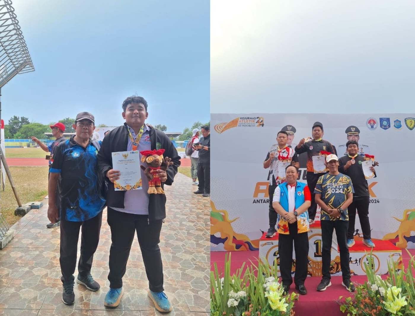 PERUNGGU: Medali perunggu berhasil Patrick bawa pulang dari kelas lempar martil di Kejurnas antar sekolah khusus olahraga se-Indonesia di Bangka Belitung.