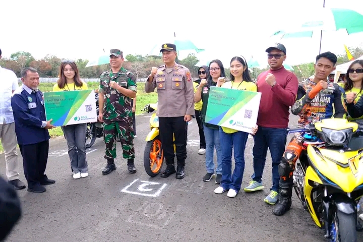 SUKSES: Puluhan pembalap mengikuti Local Fun Race garapan kodim 0912/Kubar (FOTO: IST)