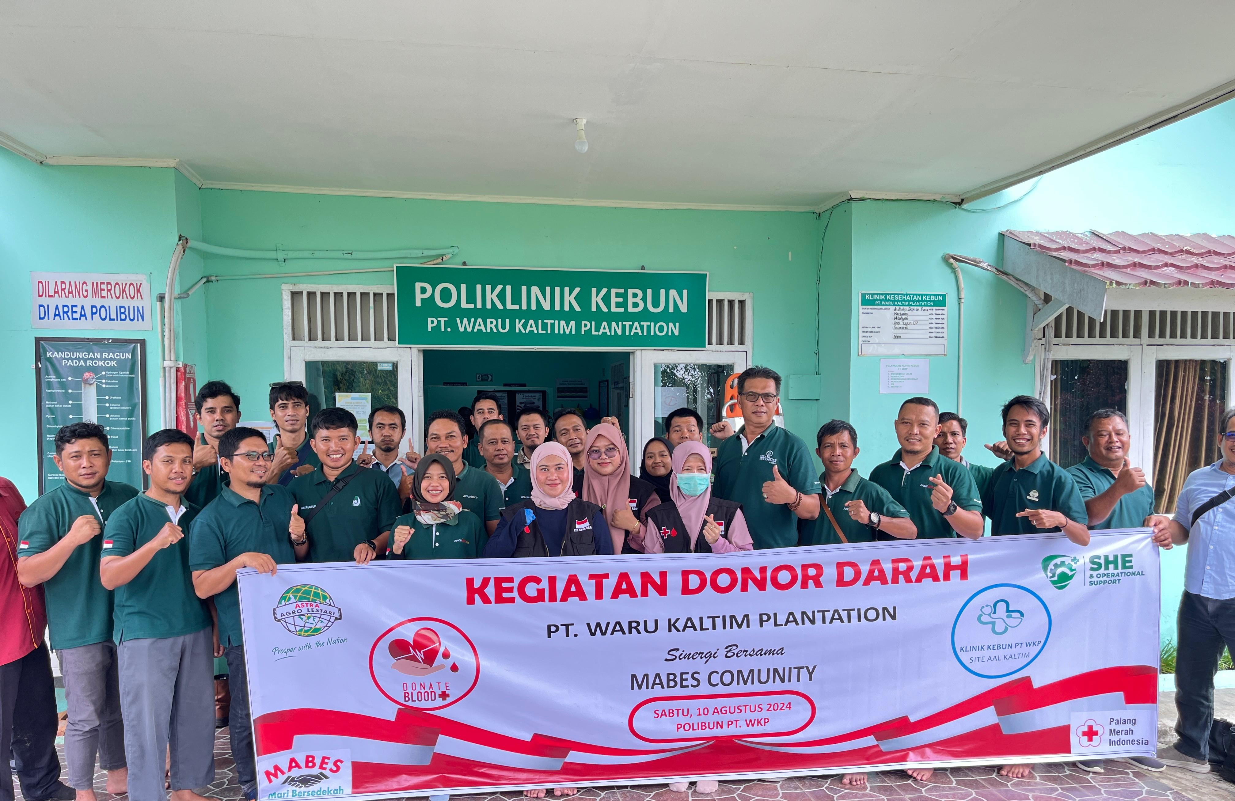 KOMITMEN: Donor darah merupakan bagian dari komitmen sosial PT WKP untuk mendukung kesehatan dan kesejahteraan masyarakat.