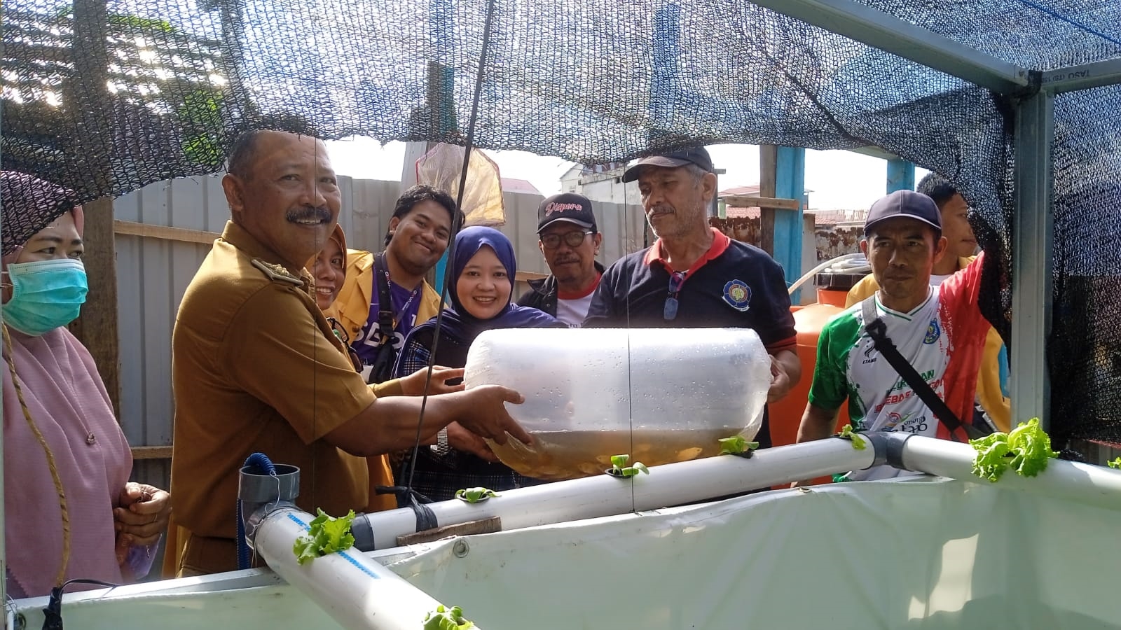 BUDIDAYA: RT 35, Kelurahan Berebas Tengah, mendapatkan realisasi program stimulan tahun ini, Selasa (13/8).
