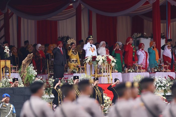 Pertama kali digelar peringatan Upacara HUT ke-79 RI di BSCC Dome, Sabtu (17/8).