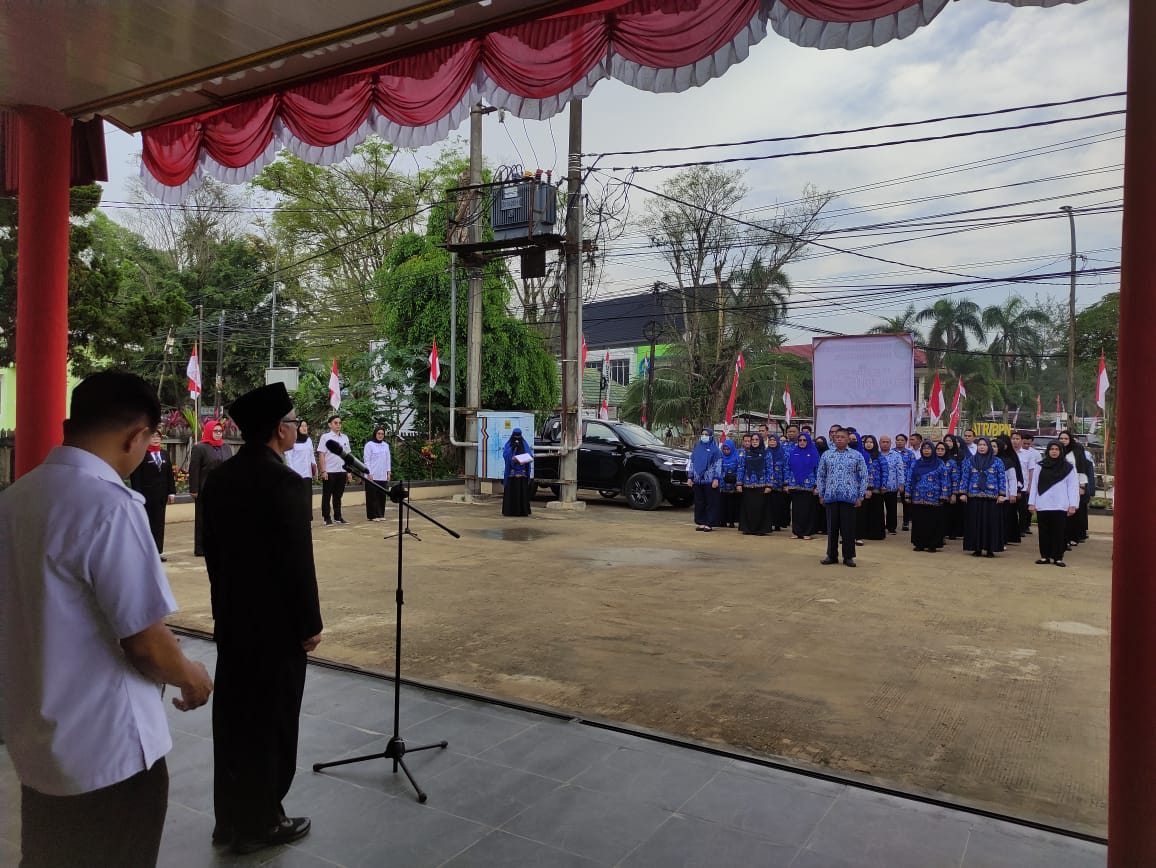 DIRGAHAYU RI: Suasana apel HUT ke-79 Republik Indonesia di MPPA Kukar pada 17 Agustus lalu.