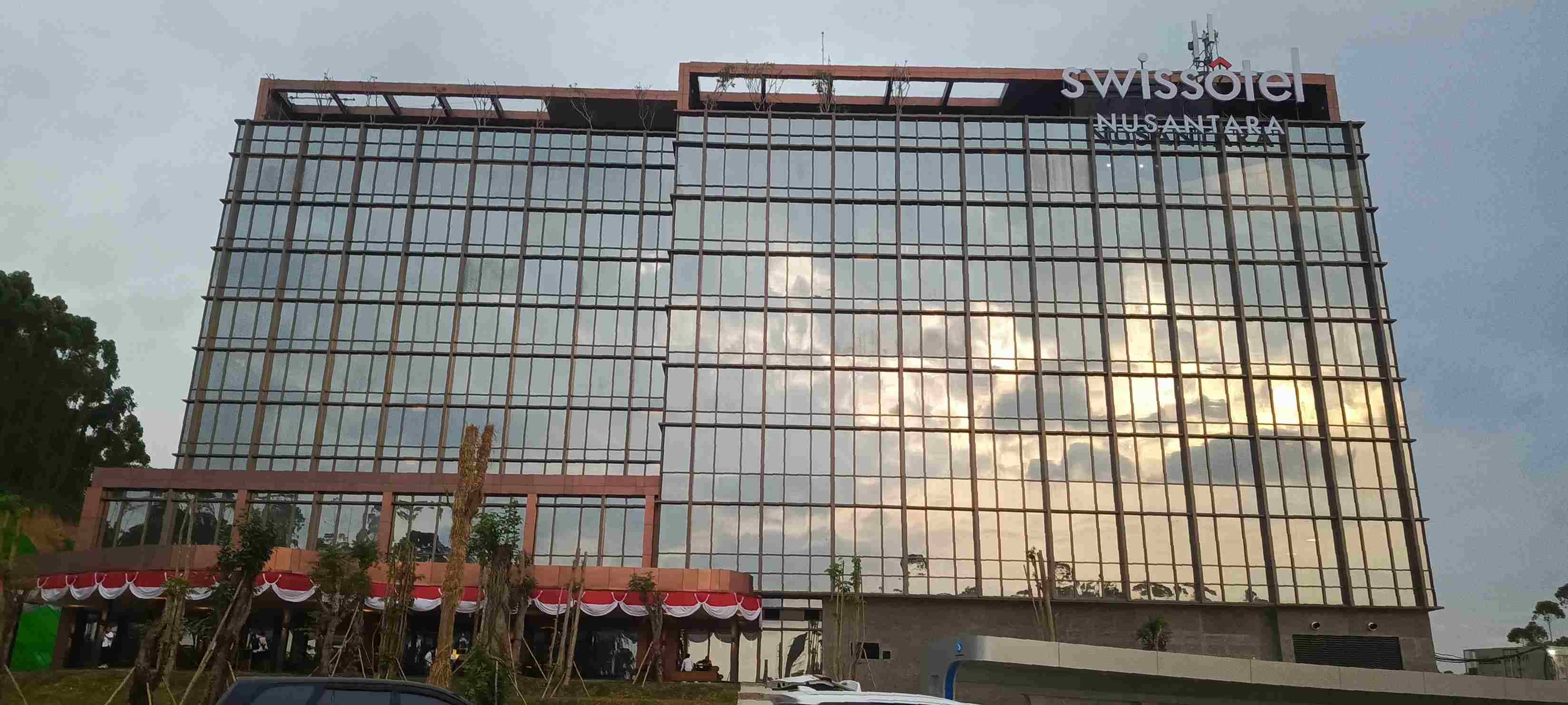 HOTEL PERTAMA IKN : Sebanyak 191 kamar di Swissotel Nusantara dipesan Kementerian Sekretariat Negara (Kemensetneg) untuk peringatan HUT RI di IKN, Sabtu (17/8) lalu.