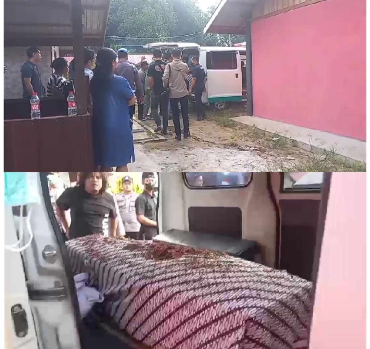 SELESAI: Polisi bongkar makam mendiang Amel untuk kepentingan autopsi. (FOTO: SUNARDI/KP)