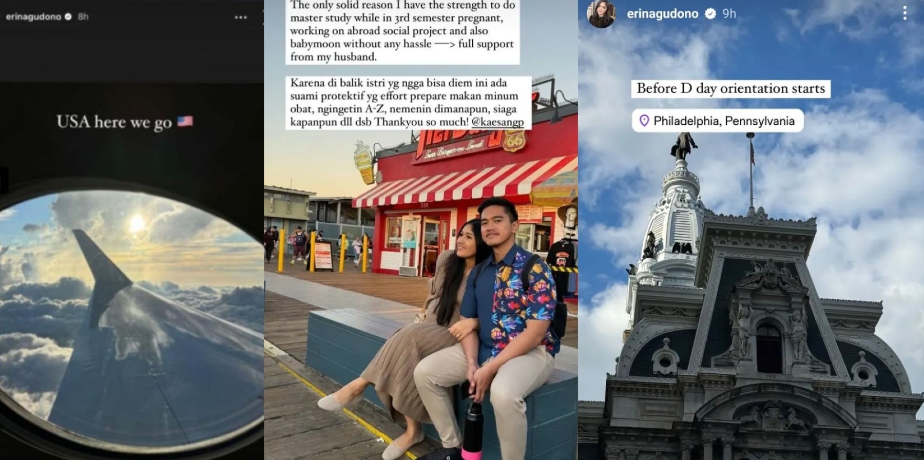 Momen Kaesang Pangarep dan Erina Gudono saat berlibur di California, AS, dengan "nebeng" pesawat jet yang belakangan disorot banyak pihak.
