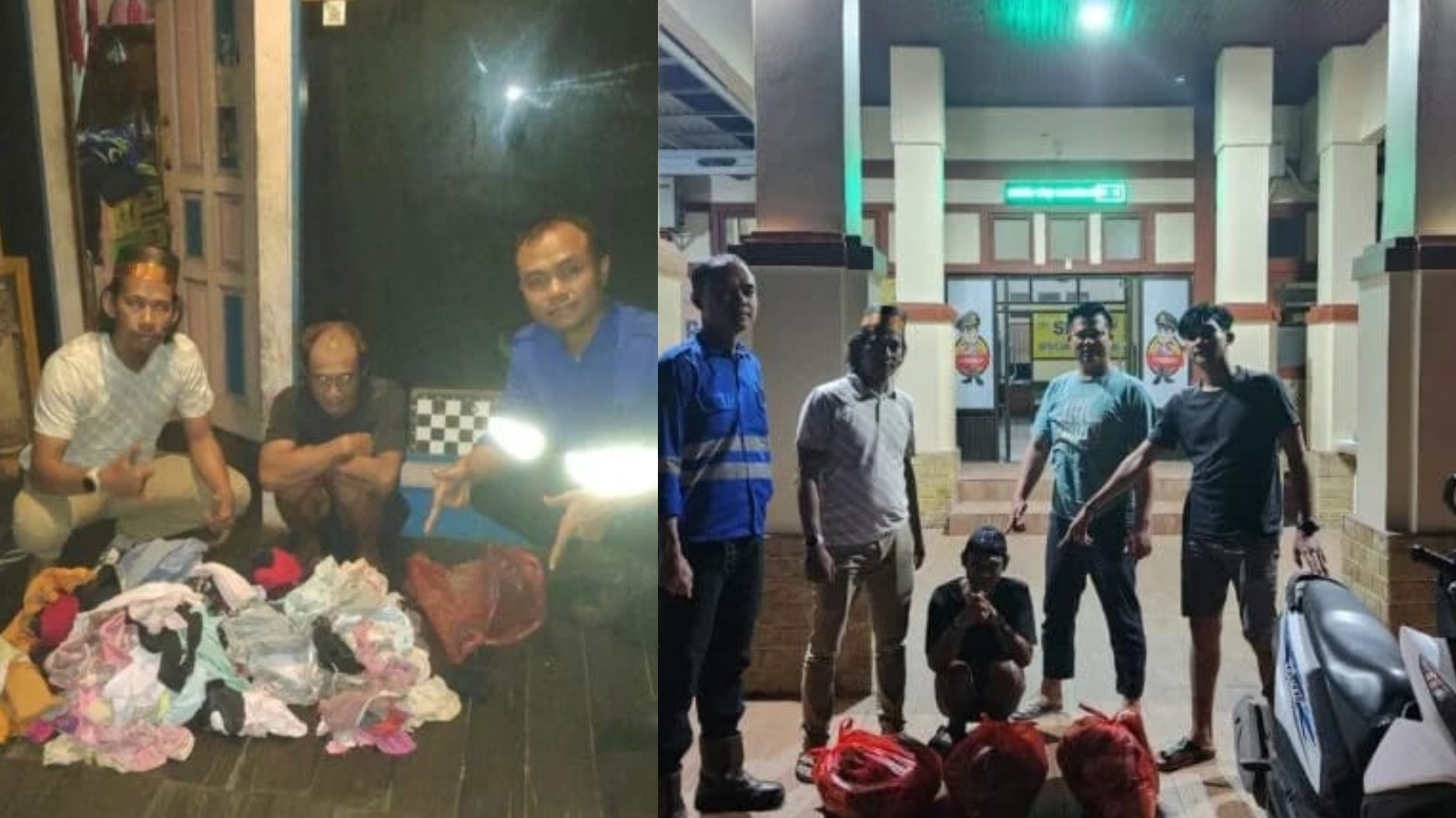 DITANGKAP: Jamil warga Desa Loa Janan Ulu ditangkap polisi lantaran mencuri pakaian dalam perempuan. Jamil sempat viral di berbagai platform digital setelah aksinya sempat terekam CCTV.