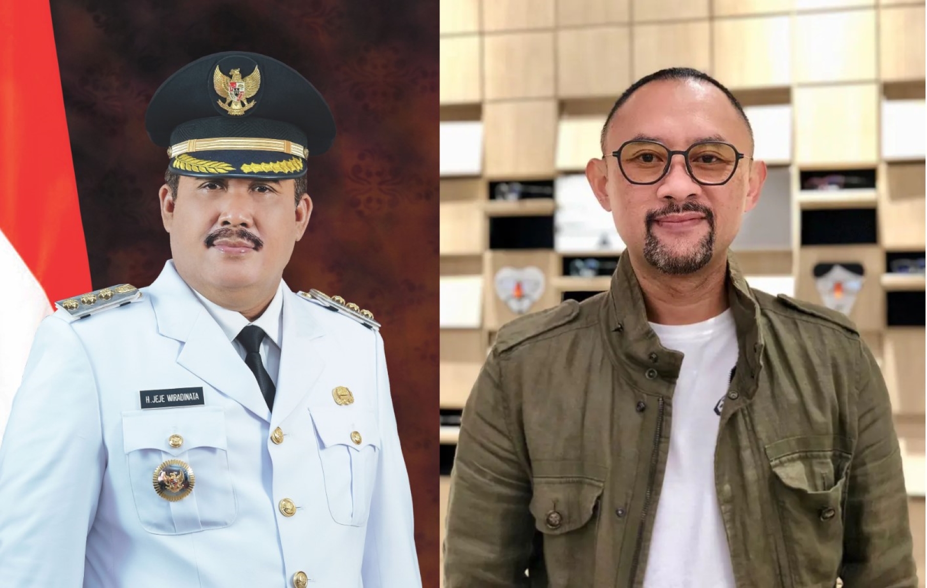 PASANGAN CALON: PDIP mendaftarkan Jeje Wiradinata (kiri) dan Ronal Surapradja sebagai pasangan cagub dan cawagub pada Pilkada Jabar 2024, Kamis (29/8).