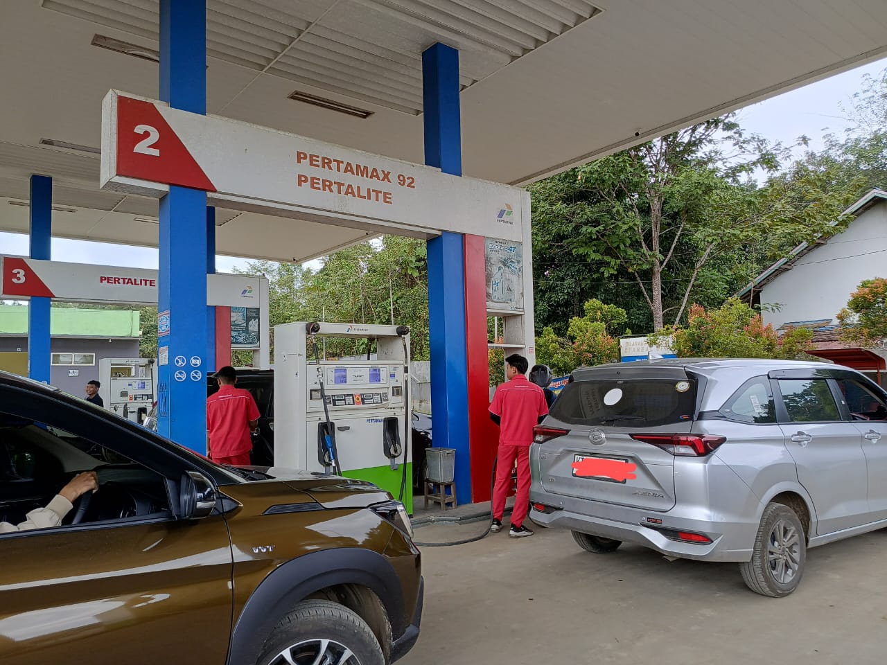 TERAPKAN: SPBU Mencimai tolak pengisian BBM jenis Pertalite tanpa Barcode MyPertamina. (FOTO: SUNARDI/KP)