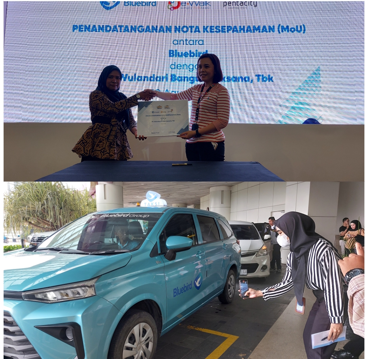 PENUH KEMUDAHAN: Hadirnya taksi Bluebird di kawasan BSB diharapkan memberi kenyamanan pengunjung dalam hal transportasi. (FOTO: OKTA/KP)
