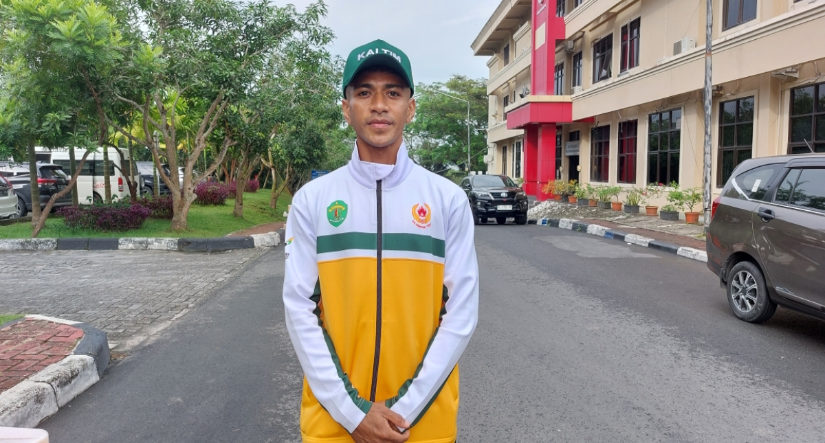MISI JUARA : Siloam Blegur merupakan salah satu anggota Polri yang bakal memperkuat skuad taekwondo Kaltim di PON XXI/2024 di Aceh dan Sumut. (FOTO: OKTA/KP)