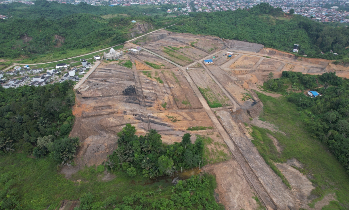 TINDAK: Salah satu area di Kecamatan Sungai Kunjang yang menjadi temuan Satgas Izin Pematangan Lahan. (FOTO: IST)