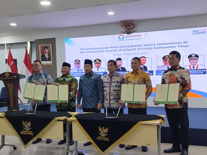 TINGKATKAN PENGAWASAN: Pemkab Paser menjalin kerja sama dengan Ombudsman RI terkait pengawasan penyelenggaraan pemerintahan, Jakarta, Selasa (3/9).&nbsp;
