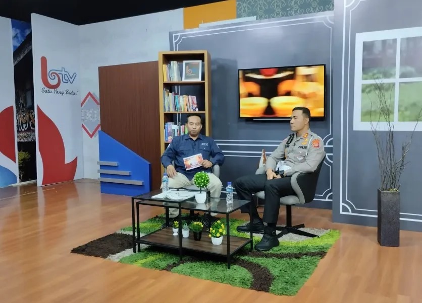NGOPI: Program Ngbrol Pintar (Ngopi) Polda Kaltim dan BTV menguraikan seputar sistem pengawalan lalu lintas dan lainnya. (foto:ist)