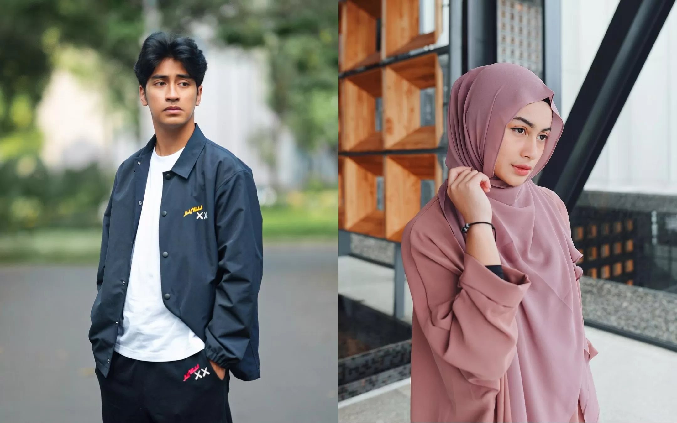 Abidzar Al Ghifari dan Sintya Marisca dalam kolase.