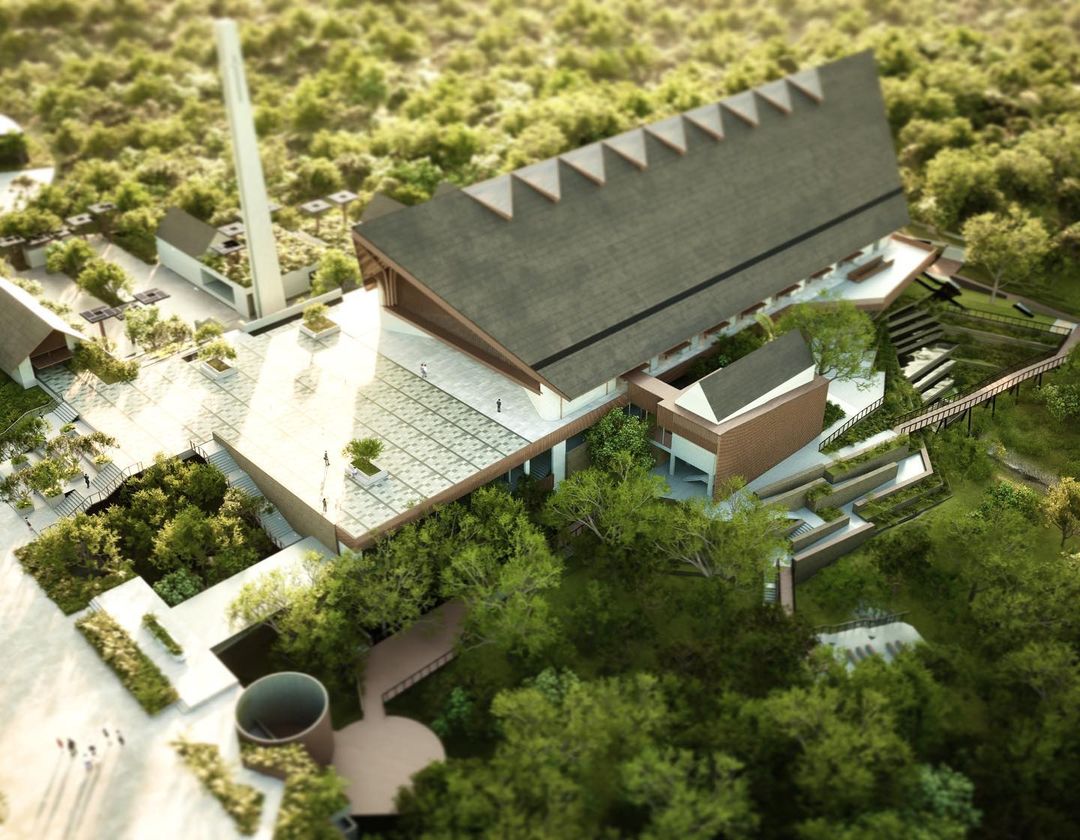 MAKET: Gambar desain basilika dan gereja Katolik yang akan dibangun di IKN. (Ist)