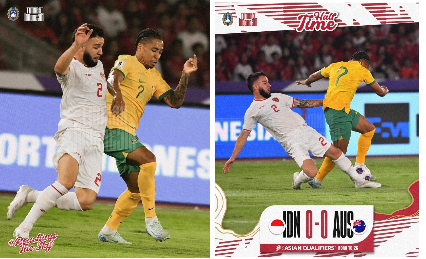 DUEL: Hasil pertandingan Indonesia vs Australia berakhir imbang pada Kualifikasi Piala Dunia 2026 Zona Asia, Selasa (10/9/2024).