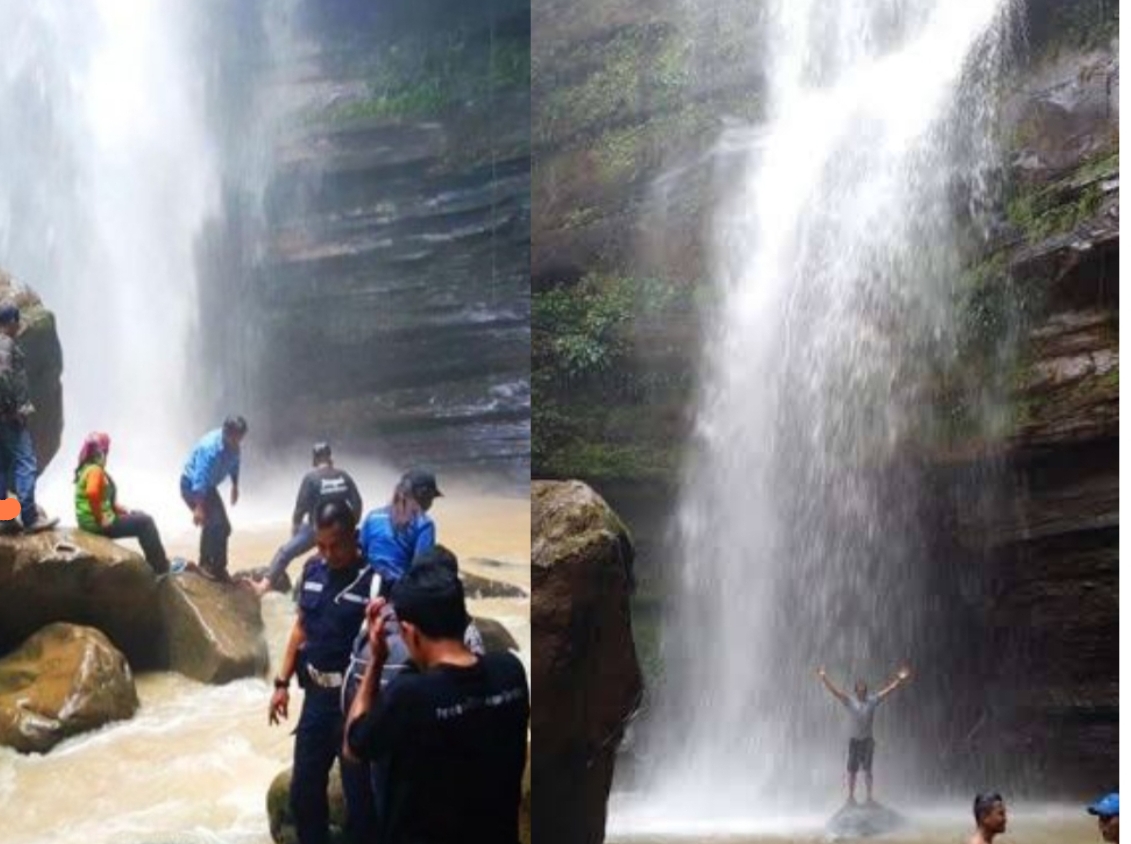 ALAMI: Air terjun Tembinus PPU, wajib dikunjungi warga Kaltim. (FOTO: IST)