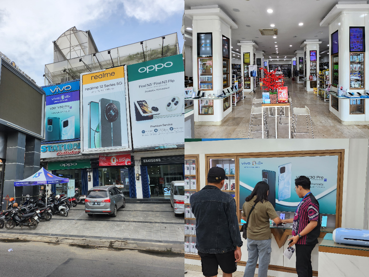 TERLENGKAP: Station Cellular Samarinda dikenal sebagai  pusat gadget dan games beserta aksesoris pendukungnya. (Foto: Hairu Anwarl/KP)