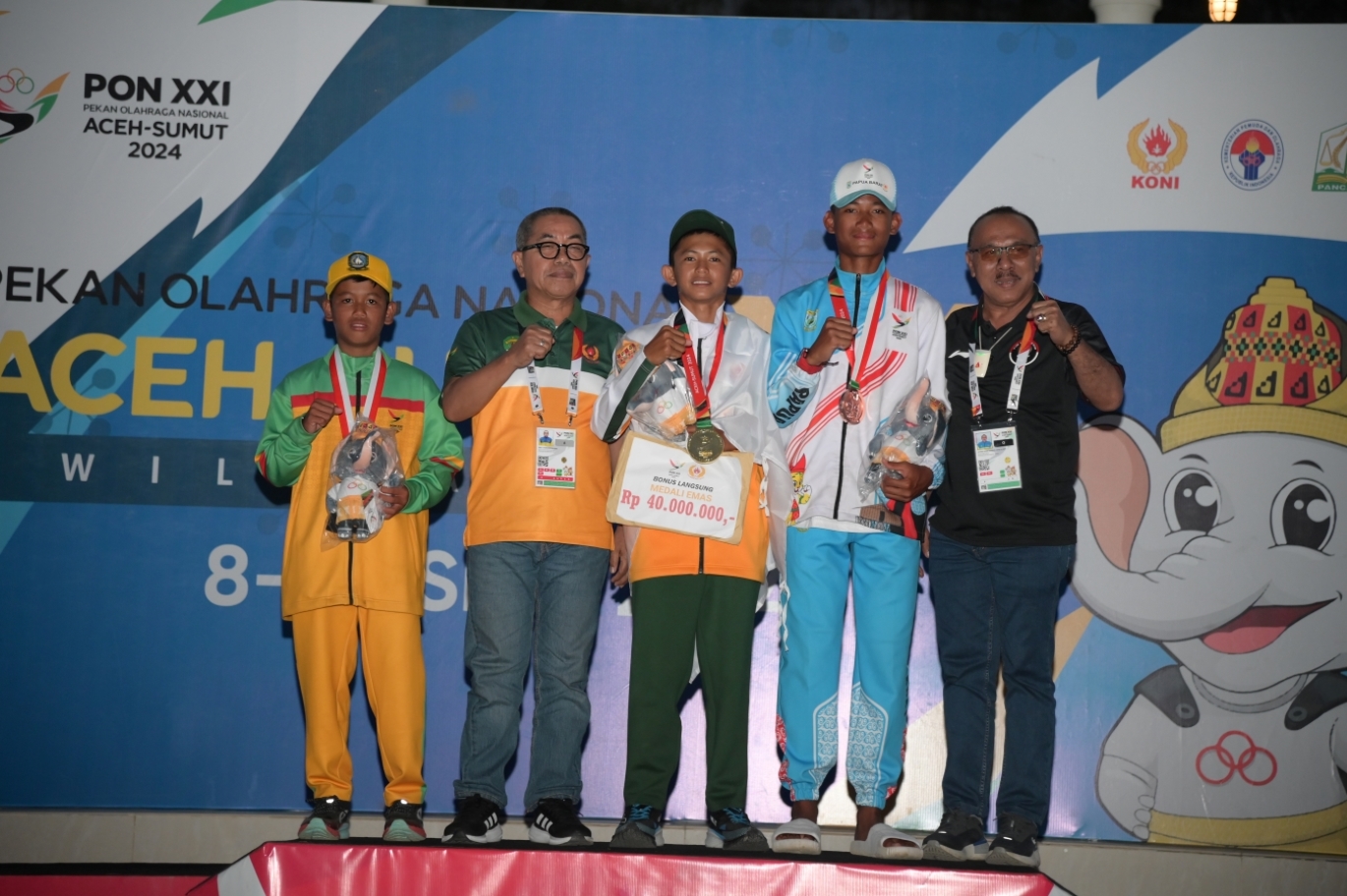 KEJAR TARGET: Dari enam medali emas yang dibidik Porlasi Kaltim, baru satu emas yang berhasil dikemas oleh Muhammad Adhit.