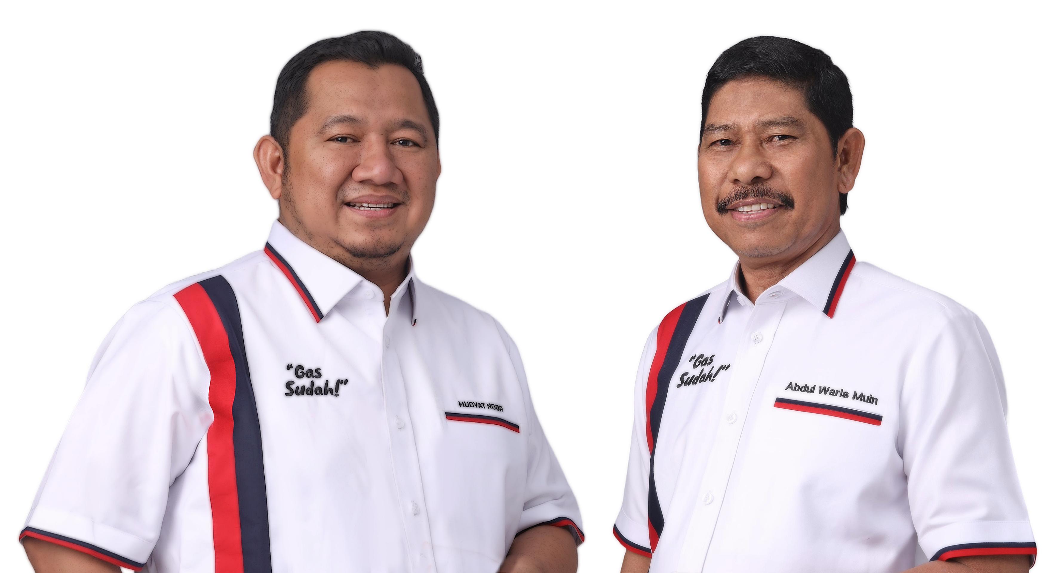 PUNYA KEPEDULIAN: Mudyat Noor dan Abdul Waris Muin.