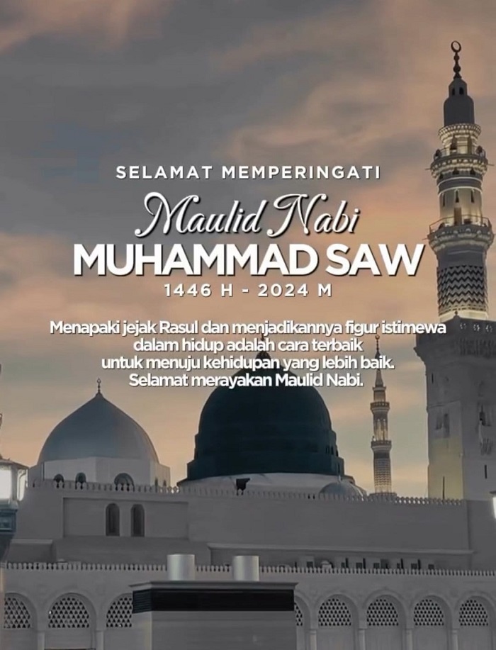 Ilustrasi Maulid Nabi Muhammad SAW 1446 H.