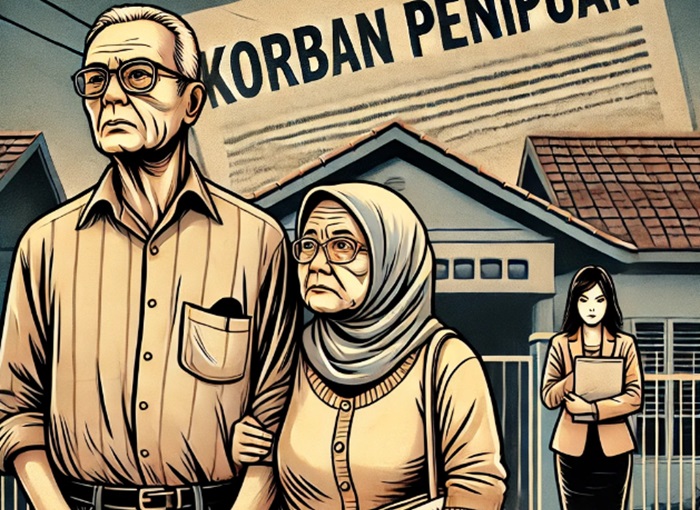 Pasangan suami istri, Maria Lucia Setyowati (72) dan Aloysius Abdul Muin (72) menjadi korban penipuan anak kosnya, Tri Ratna Dewi (48).