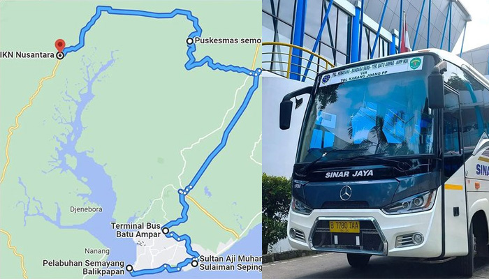 Bus Sinar Jaya kini melayani rute dari Balikpapan menuju Ibu Kota Nusantara (IKN) dengan beberapa titik keberangkatan, termasuk Terminal Batu Ampar dan Pelabuhan Semayang.