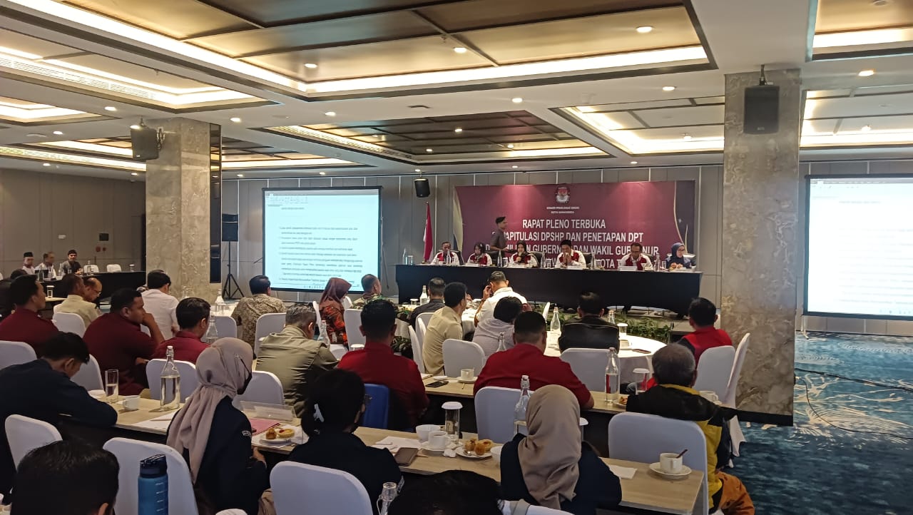 PLENO: KPU Samarinda tetapkan DPT Samarinda di Pilkada Serentak 2024 sebanyak 612.072 pemilih. (FOTO: BAYU)