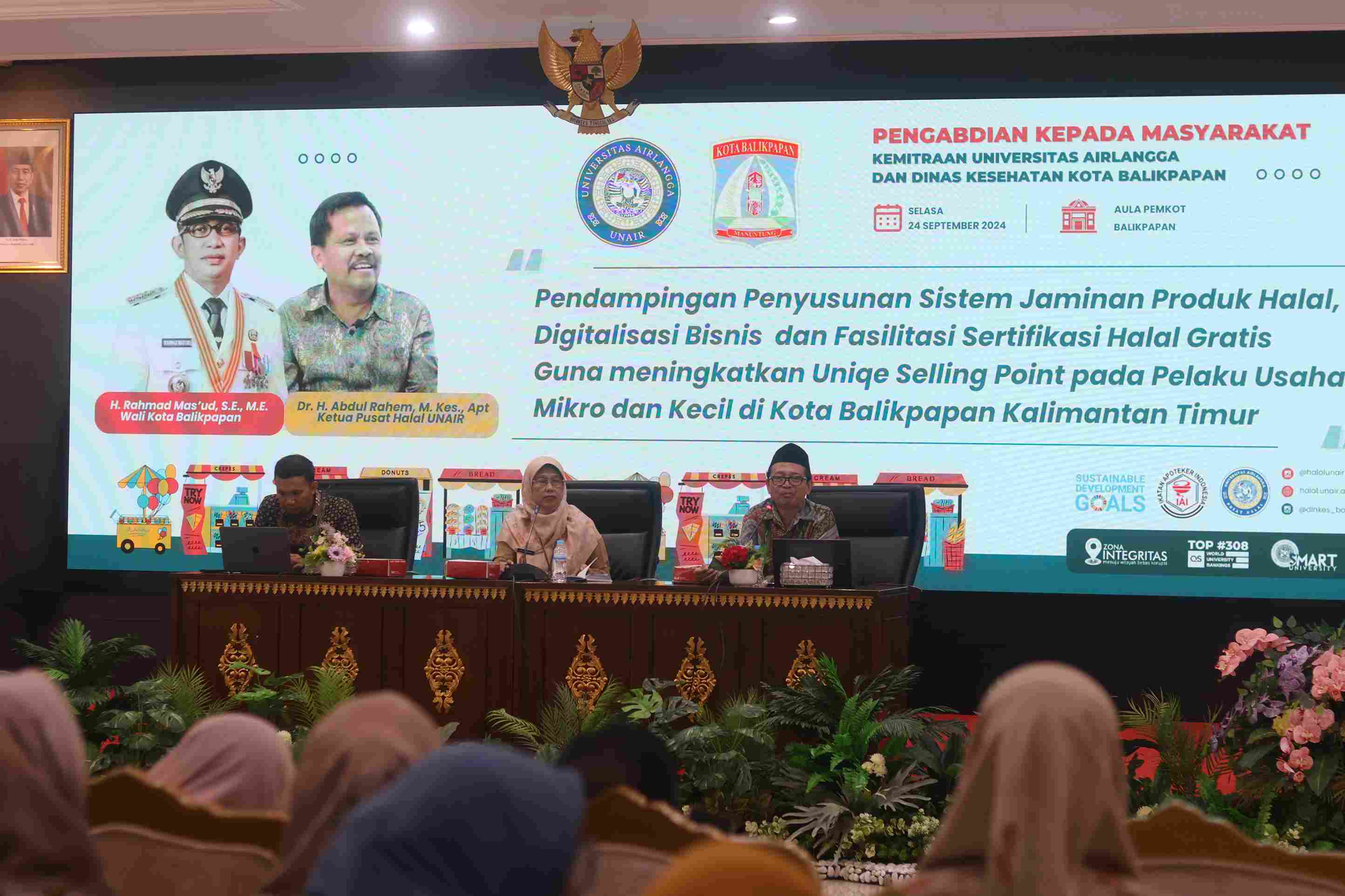 Pendampingan sertifikasi halal oleh DKK Balikpapan dan Pusat Halal Universitas Airlangga (Unair). (Foto: Anggi Praditho/KP)