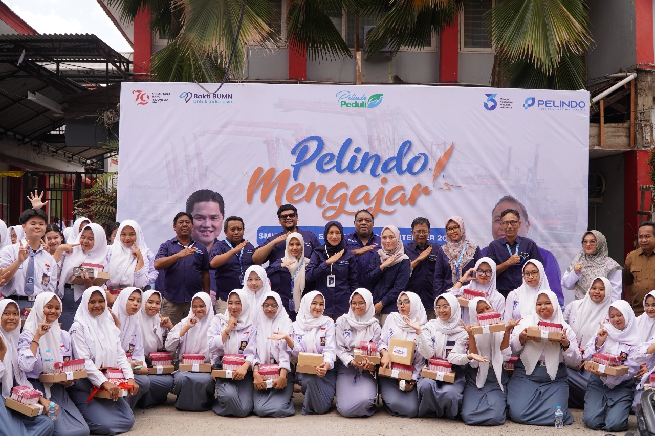 PEDULI ANAK BANGSA: Pelindo berkomitmen mendukung pendidikan generasi muda agar mereka dapat mengembangkan keterampilan, pengetahuan, dan potensi diri untuk masa depan yang lebih baik.