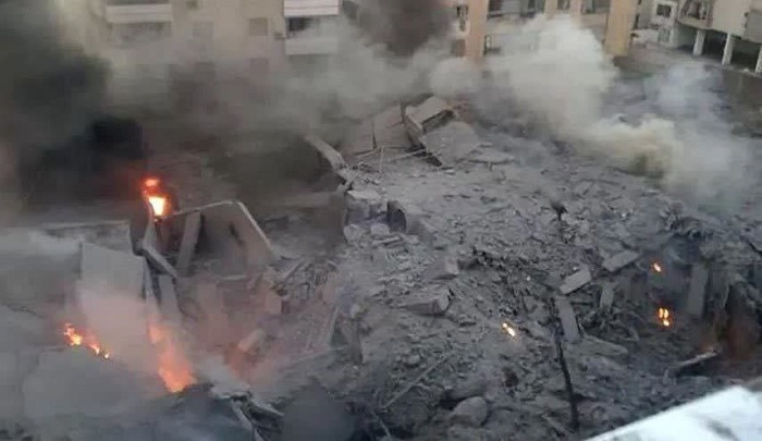 Distrik Dahiya, Beirut yang terkena dampak serangan Israel, sejak Senin (23/9/2024).