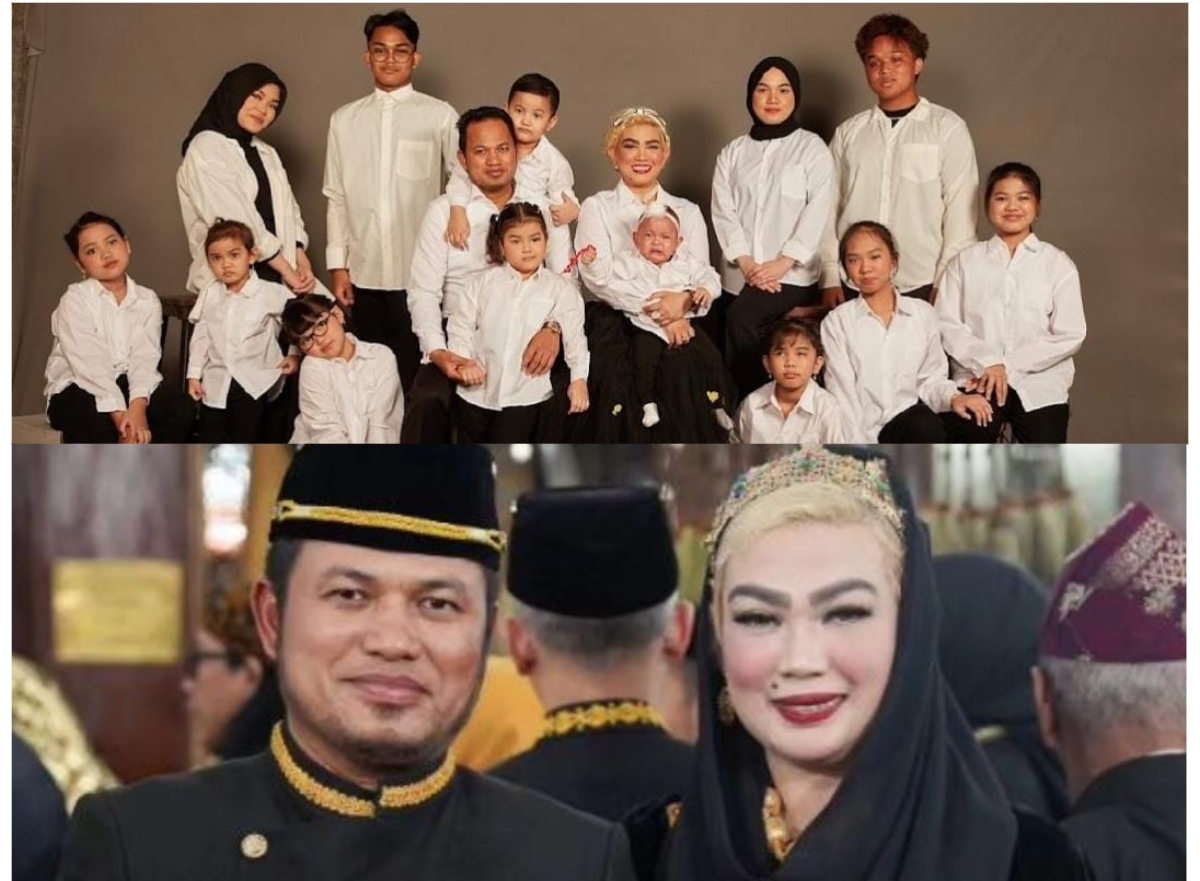 Sarifah Suraidah bersama suami dan anak-anaknya. (FOTO: IST)