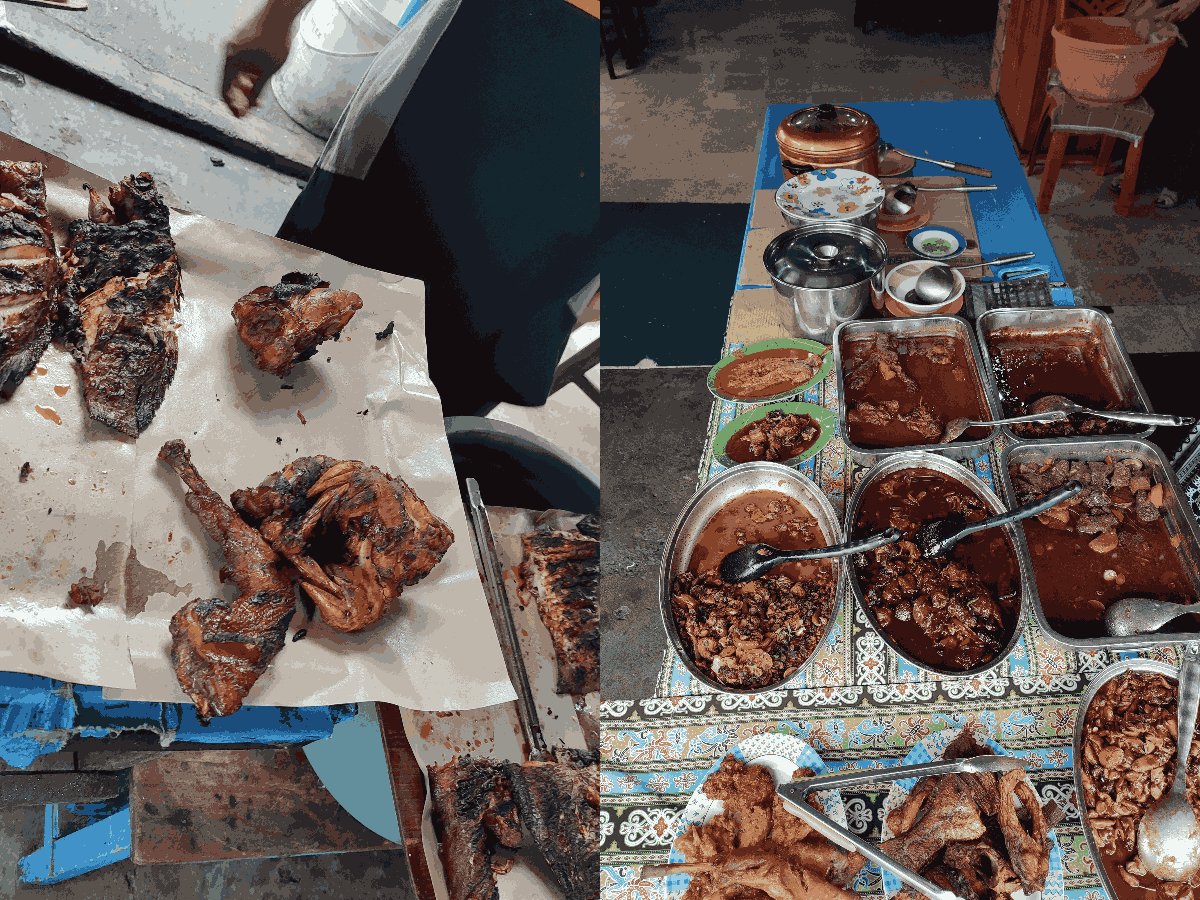 LEGENDARIS: Aneka lauk bakar-bakaran serta sayuran yang disajikan Warung Papada