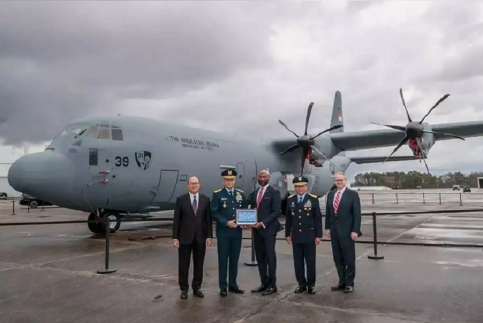 Pesawat C-130-J-30 Super Hercules A-1339.