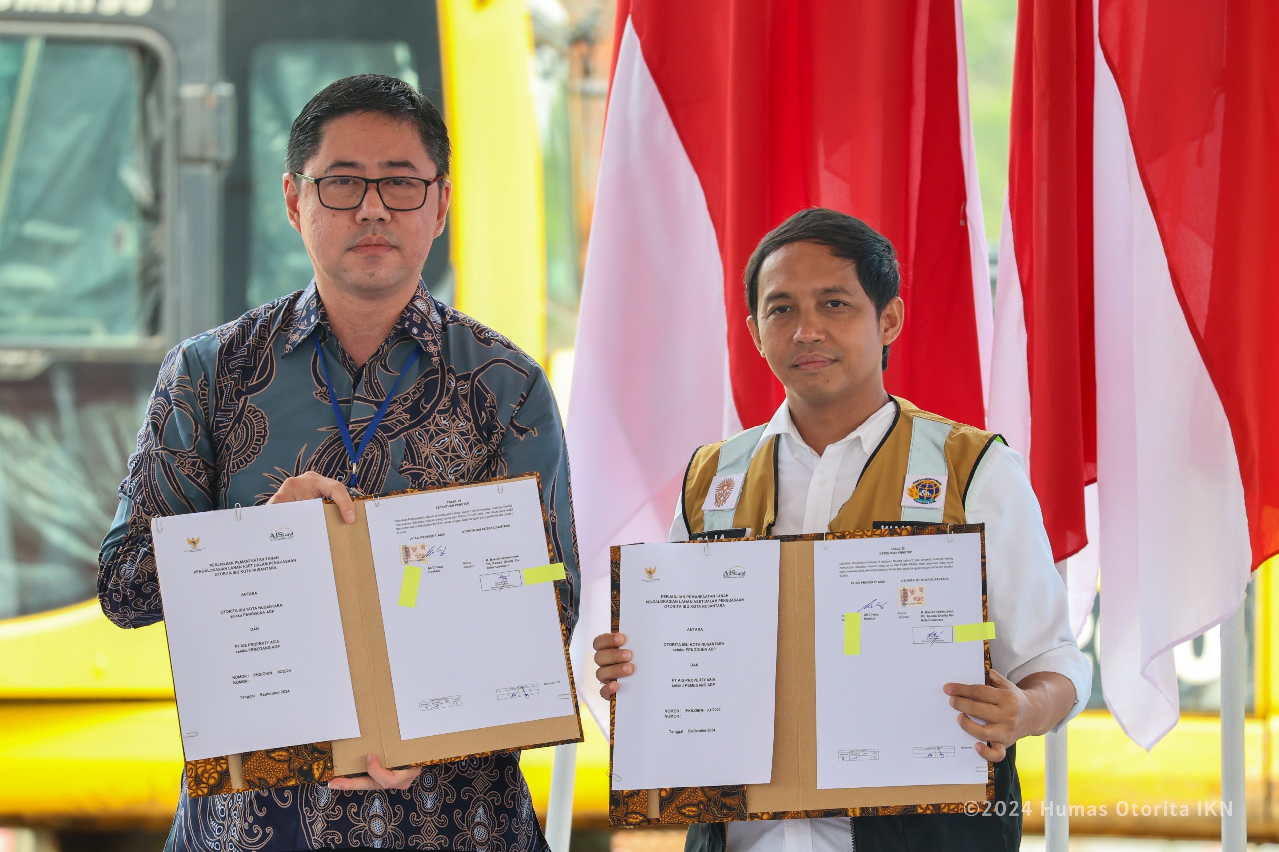 INVESTASI ASING PERTAMA: PT Delonix Bravo Investment, investor asal Tiongkok yang akan membangun kompleks komersial Delonix Nusantara di IKN, pada&nbsp;Groundbreaking&nbsp;ke-8, 25 September 2024 lalu.