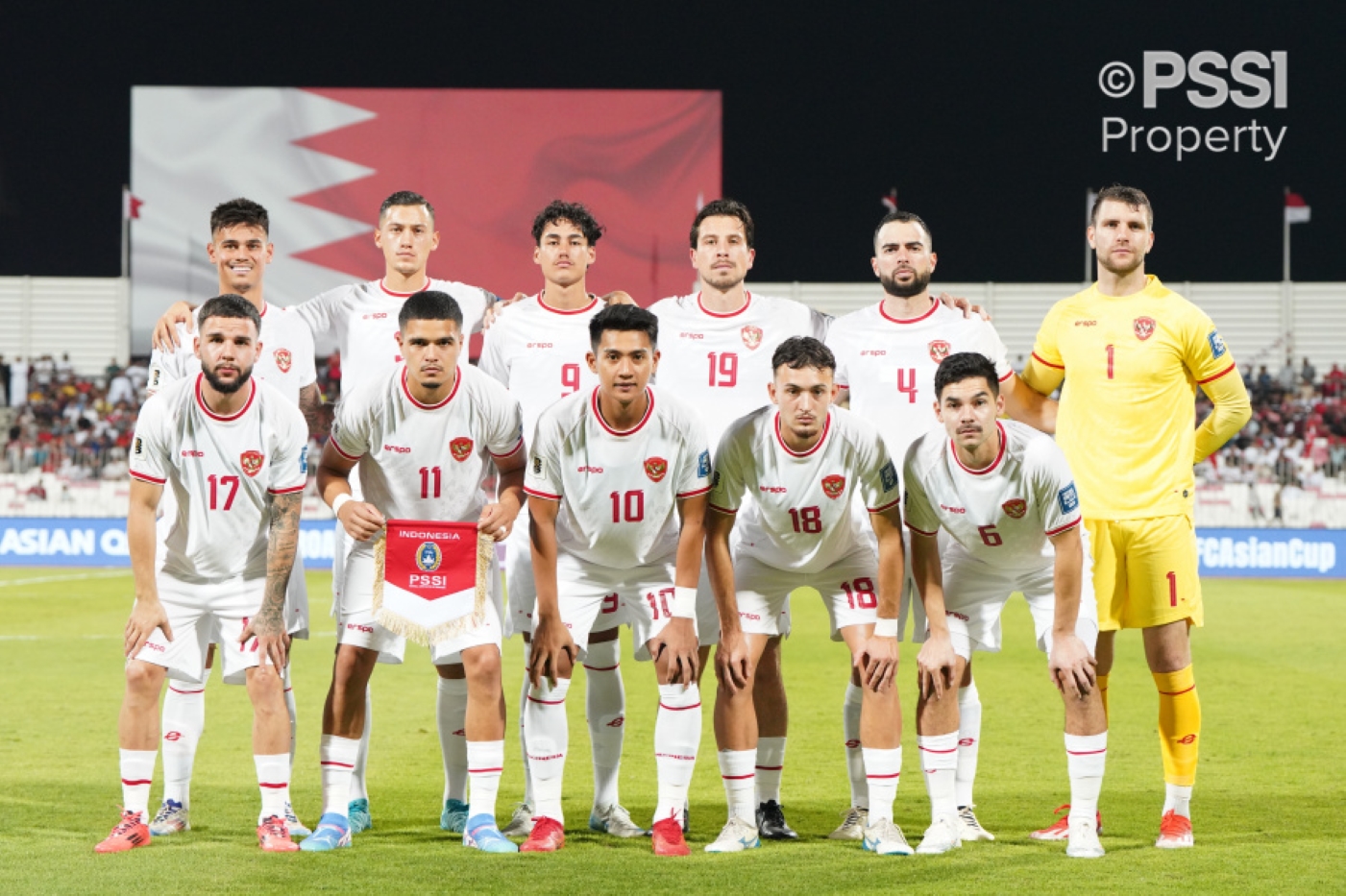 PREDIKSI: Starting Line Up Indonesia saat melawan Bahrain, Kamis (10/10/2024) lalu.