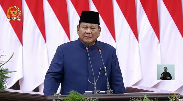 Presiden Prabowo Subianto berkomitmen memberantas korupsi dalam pidatonya, Minggu (20/10/2024).